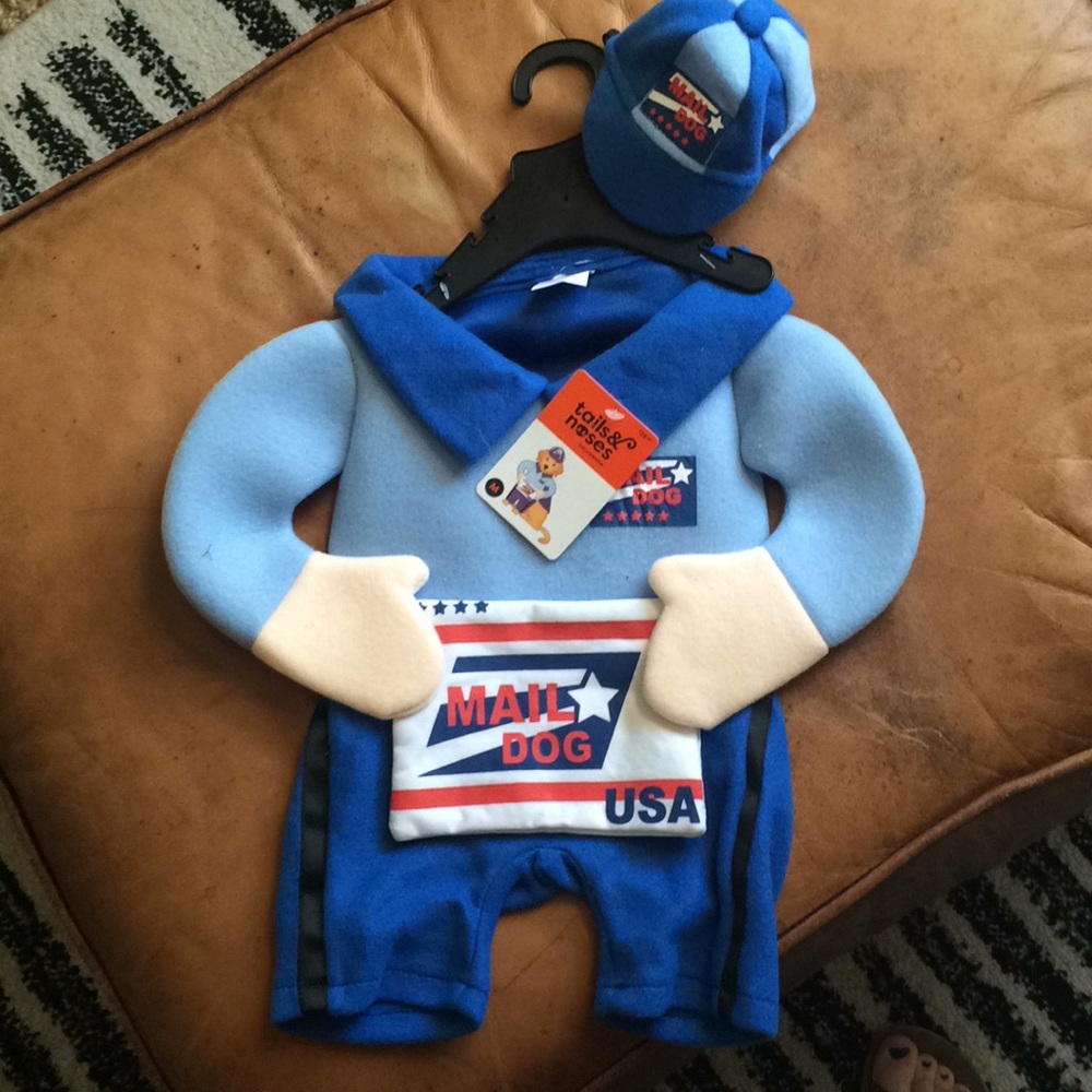 Dog Mailman Costume, NWT, $10, Size M, L, and XL